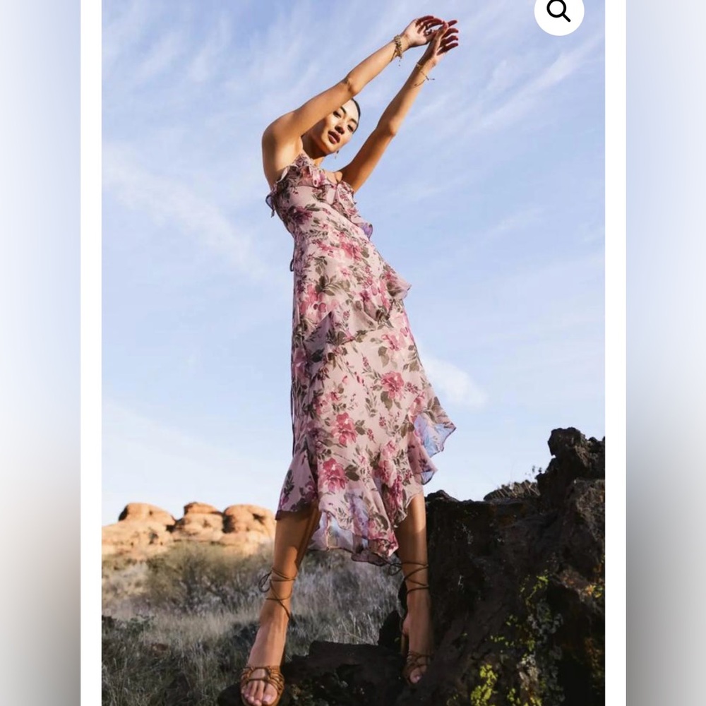 XS Bohme Floral Pink Dress